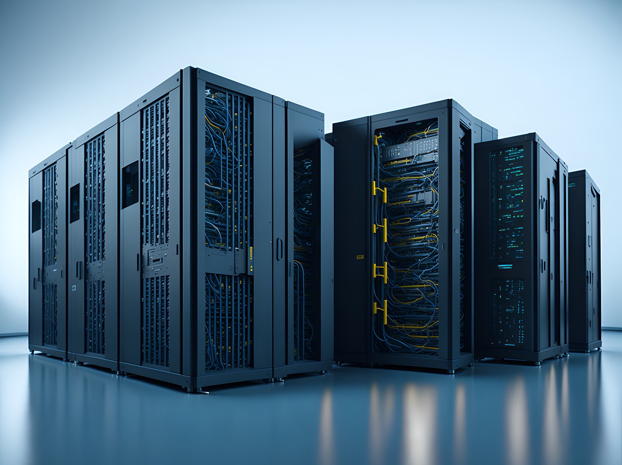 ai generated, data centre, computer