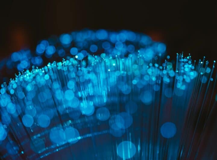teal bookeh lights