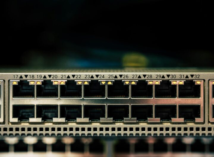 close up photo of network switch