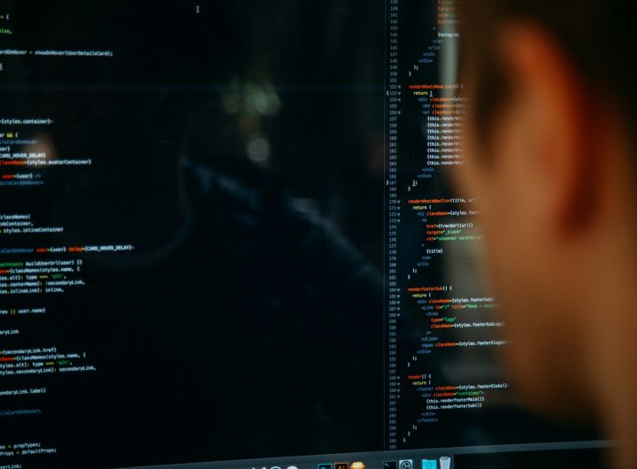 person facing computer desktop
