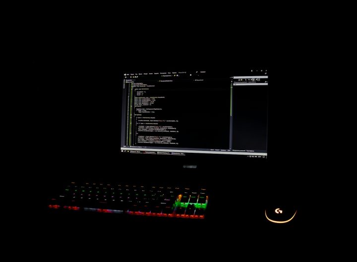 black flat screen computer monitor